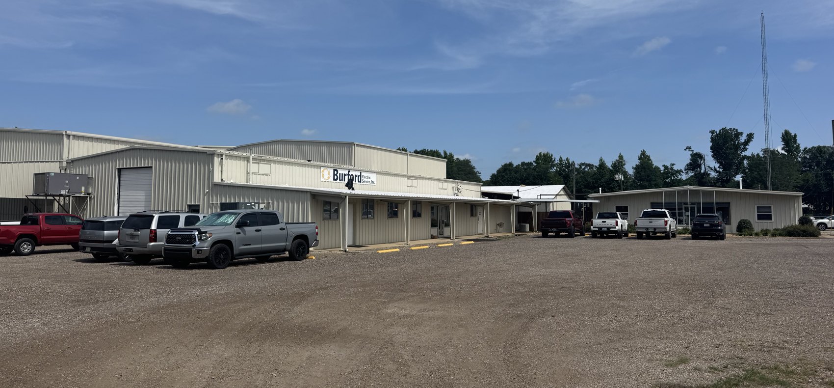 Burford Electric Service metal buildings in Columbus, Mississippi